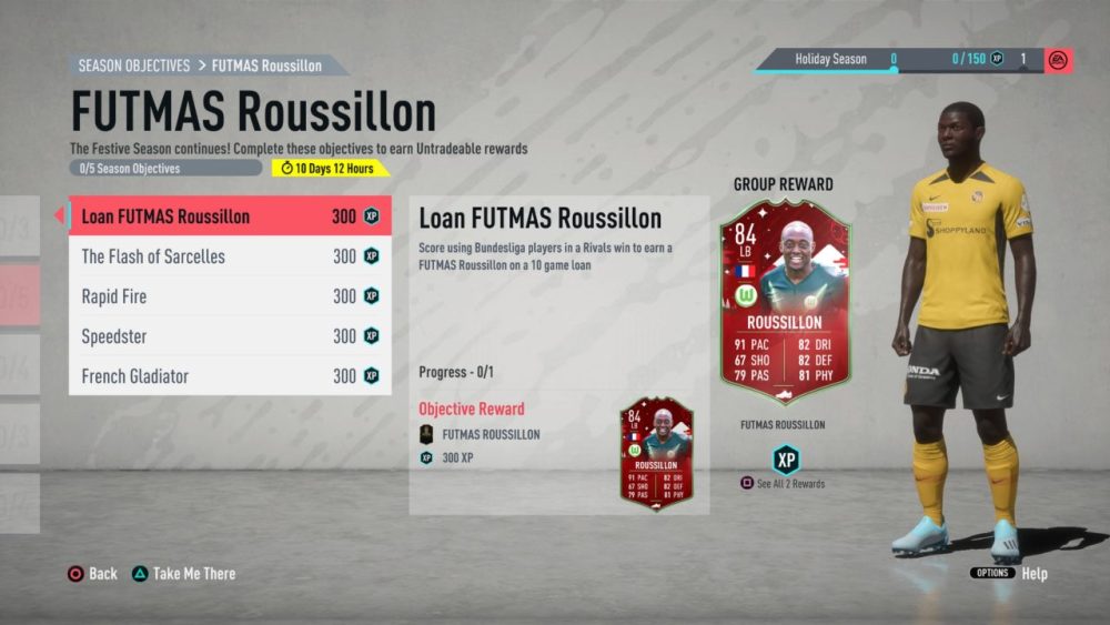 fifa 20 futmas player objective rousillon