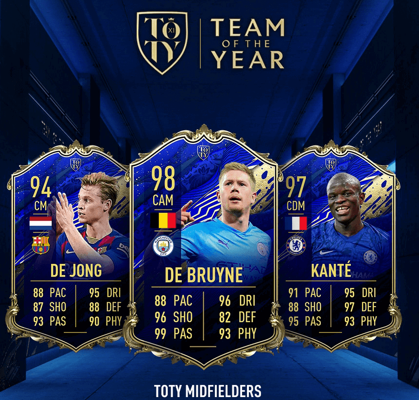 fut team of the year midfielders splash