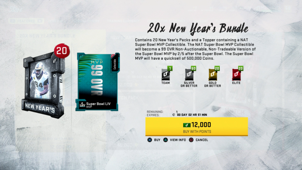 new year's limited packs