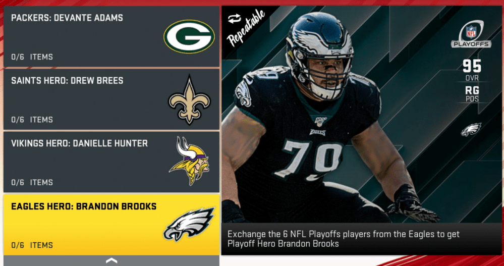 mut nfl playoffs promo nfc sets