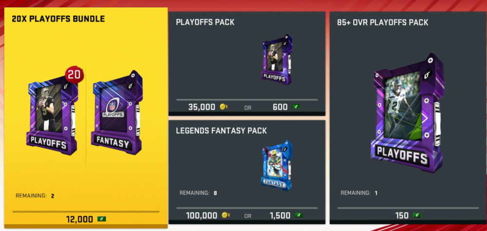 madden 20 playoffs promo store