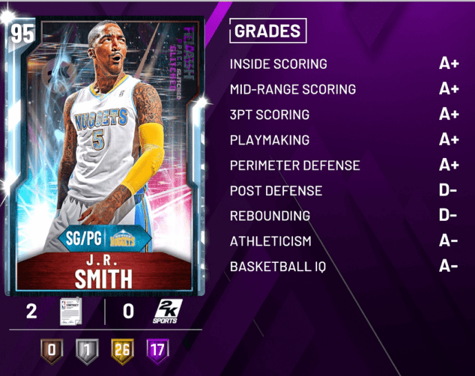 nba 2k20 myteam jr smith glitched