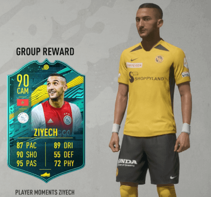 fut player moments ziyech