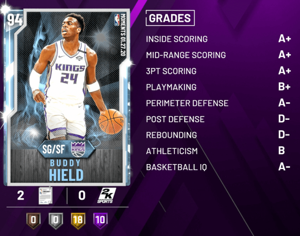 myteam moments buddy hield