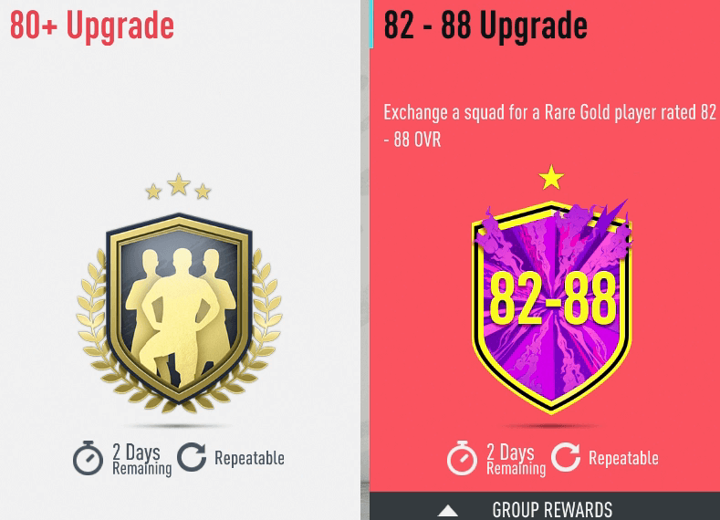 fifa 20 fut upgrade sbcs