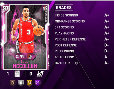 pink diamond c.j. mccollum