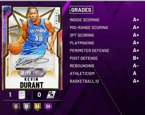 myteam prime series kevin durant