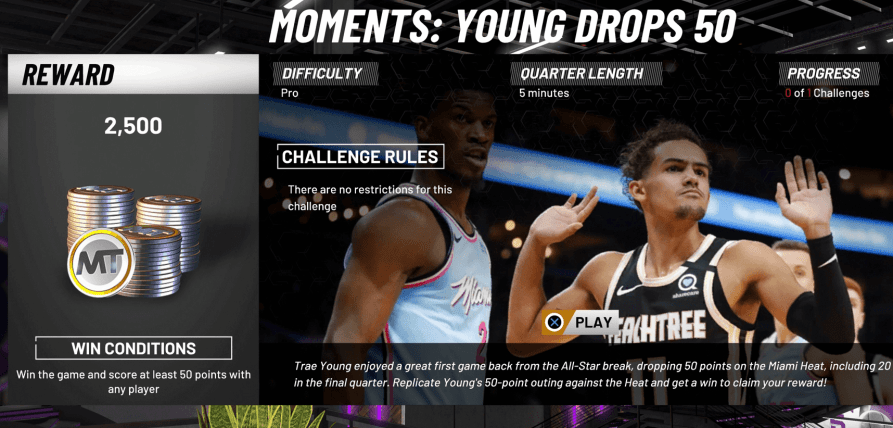 myteam moments challenge