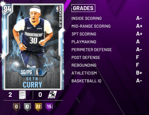 nba 2k20 moments seth curry