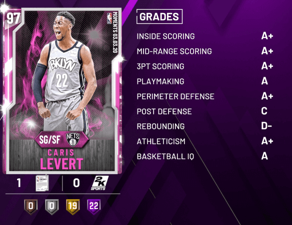 nba 2k20 myteam moments caris levert