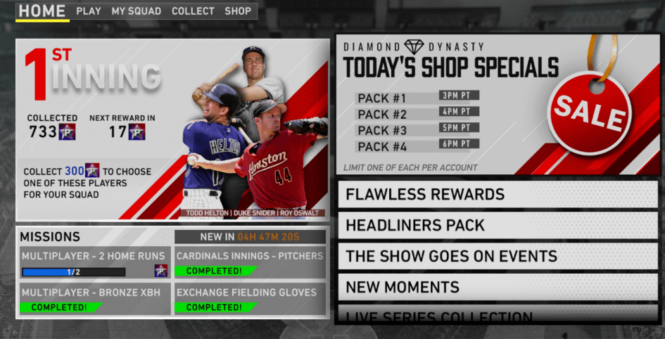 diamond dynasty shop sale