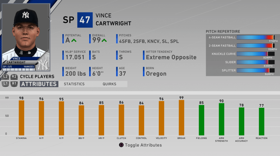 realistic mlb the show 20 sliders