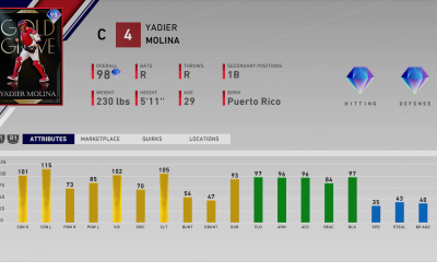 headliners set 36 yadier molina ratings