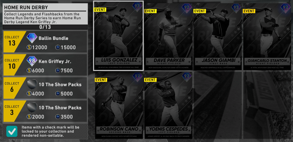 diamond dynasty home run derby collection