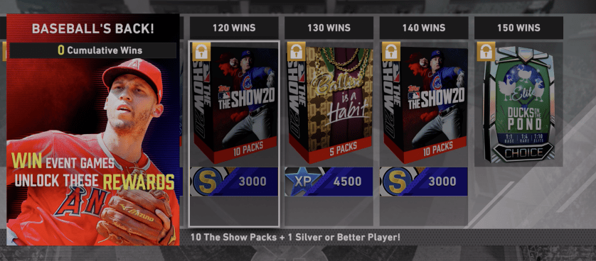 baseball's back event 3 rewards