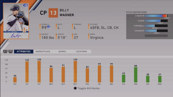 signature series billy wagner ratings