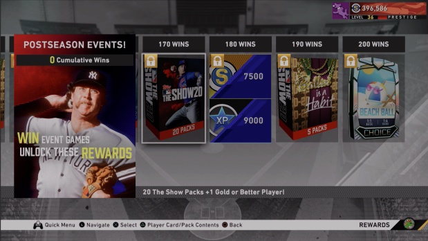 postseason events rewards