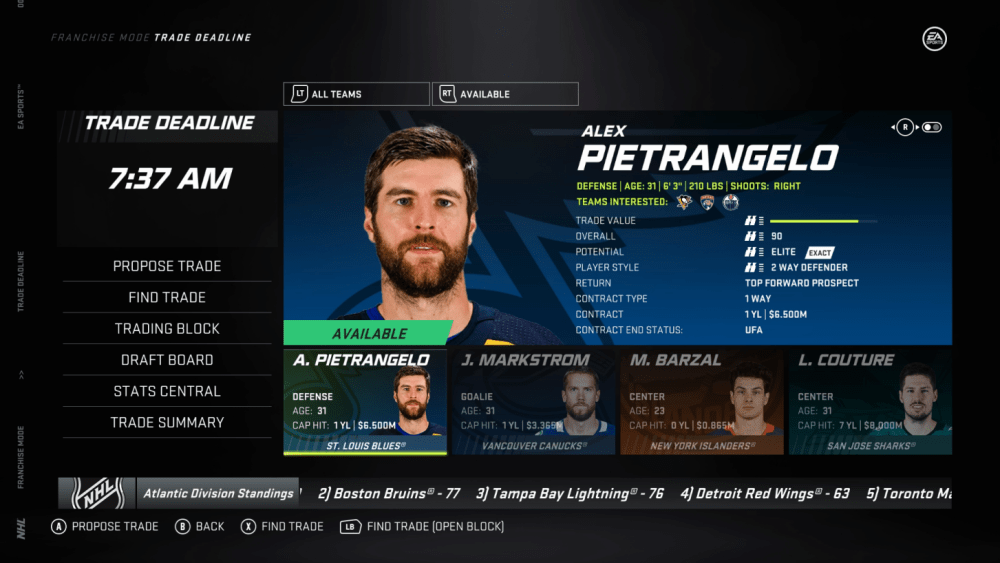 NHL 21 roster share feature