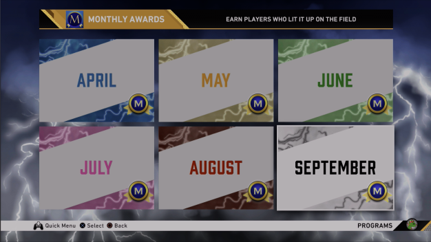 september monthly awards