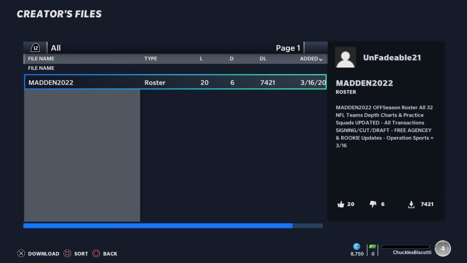 madden 21 free agent update