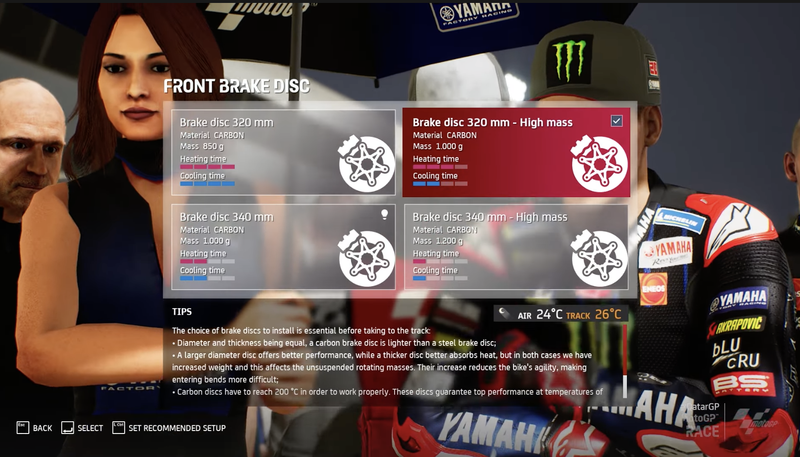 motogp21 brake temperature