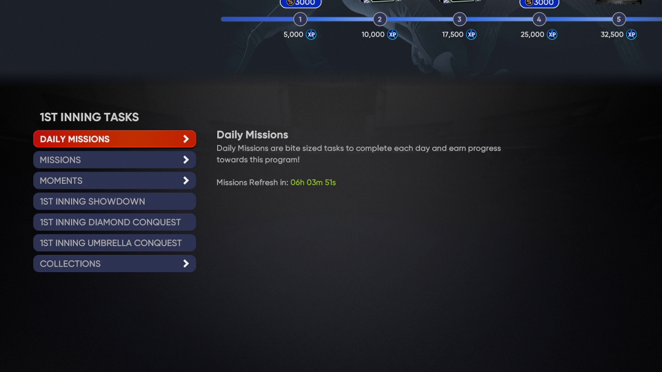 diamond dynasty daily missions