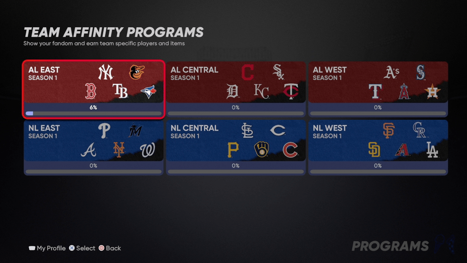 diamond dynasty team affinity