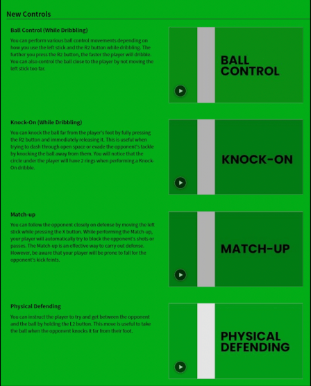 PES 2022 new controls