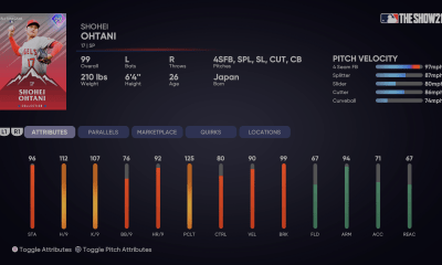 mlb the show 21 shohei ohtani pitcher ratings