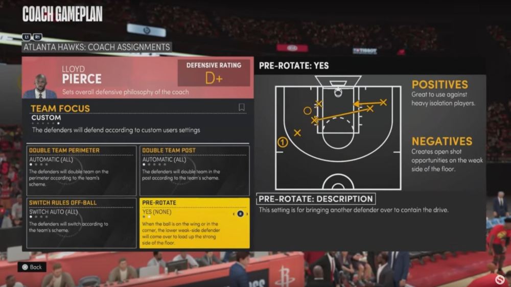 NBA 2K22 pre-rotate