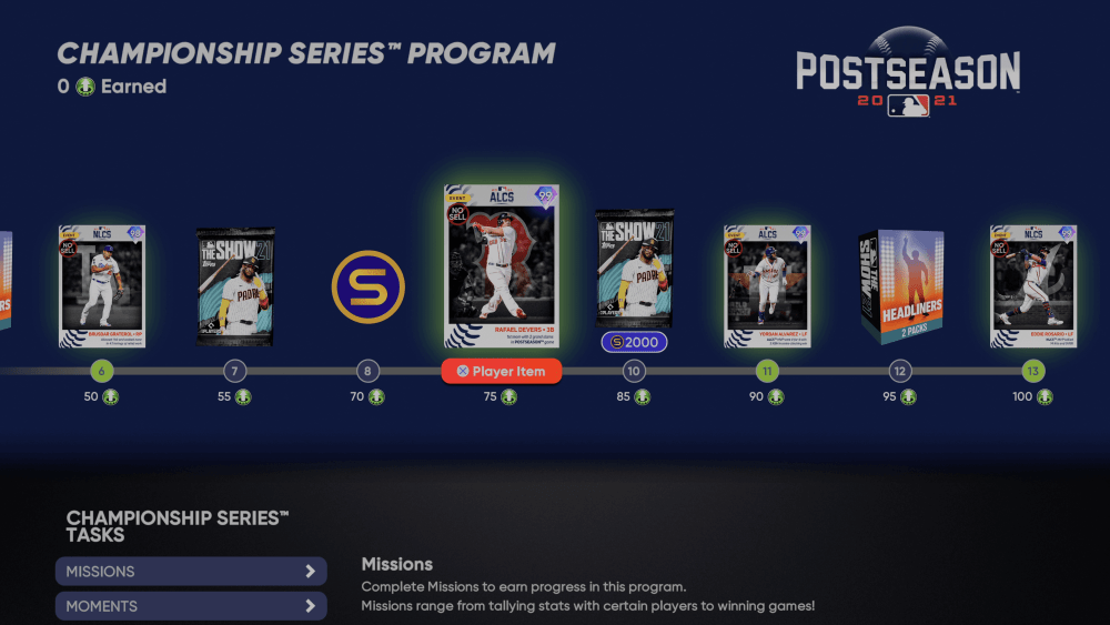 Championship Series Program Rewards