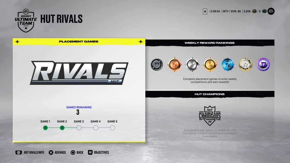 NHL 22 HUT Rivals