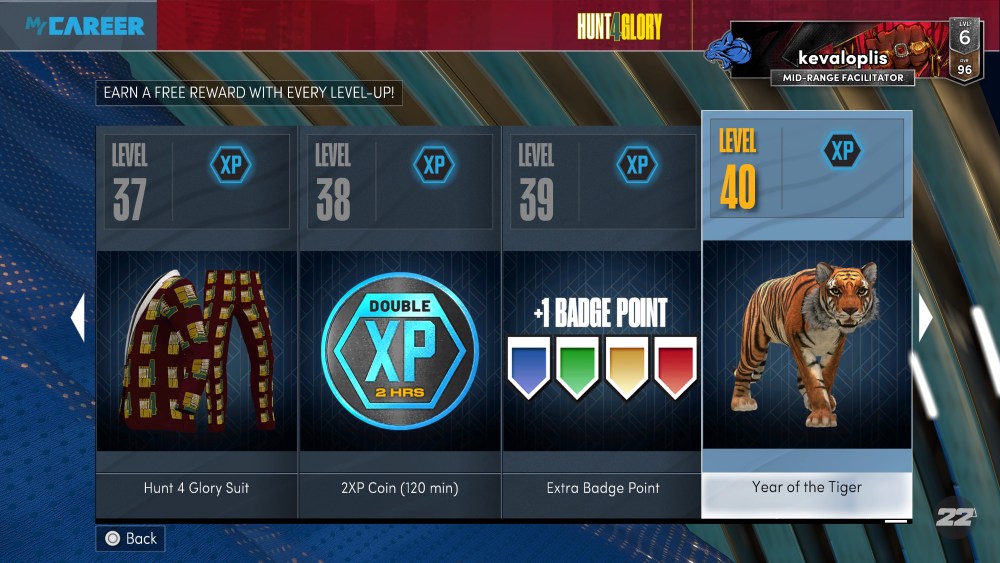 MyCareer Season 4 level rewards