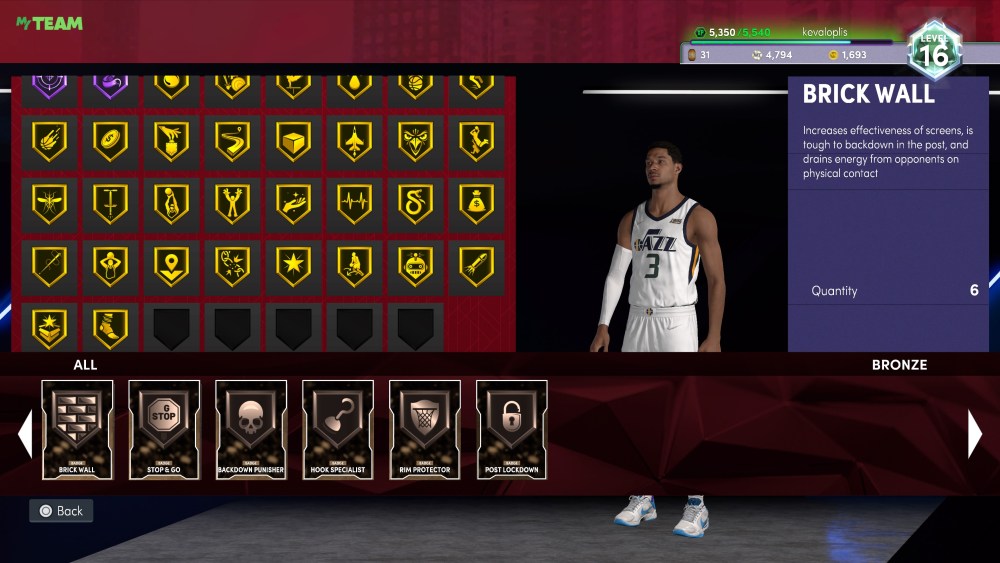 NBA 2K22 badges