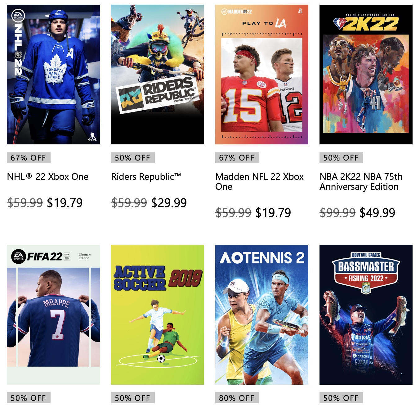 microsoft sports games sale