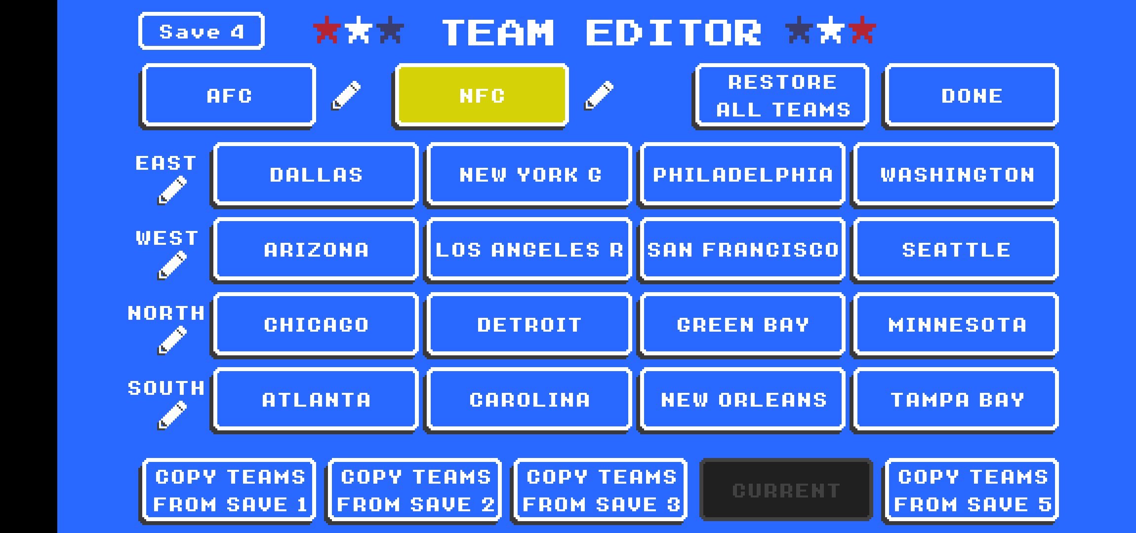 retro bowl team editor