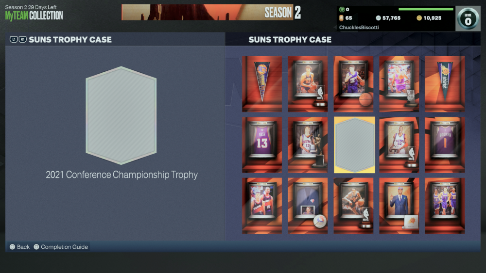 NBA 2K23 MyTeam Trophy Case