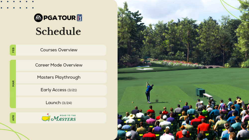 ea sports pga tour schedule