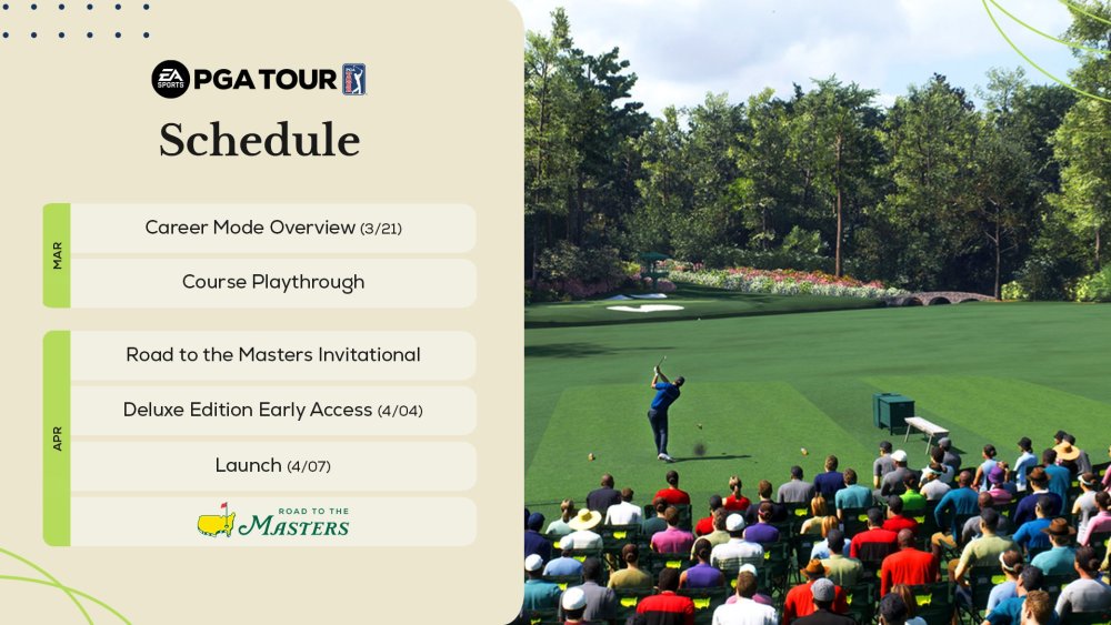 ea sports pga tour schedule