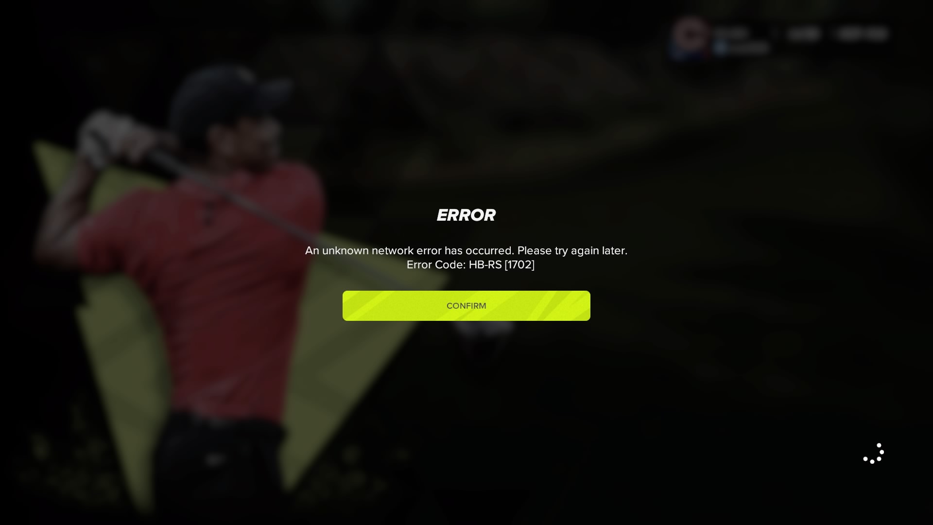 pga tour 2k23 error