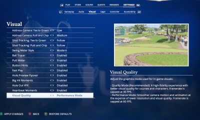 ea sports pga tour performance mode