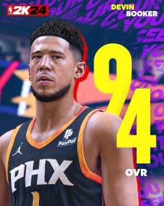 NBA 2K24 Ratings Reveal Booker