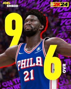 NBA 2K24 Ratings Reveal Embiid