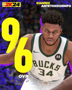 NBA 2K24 Ratings Reveal Giannis