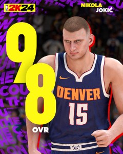 NBA 2K24 Ratings Reveal Jokic