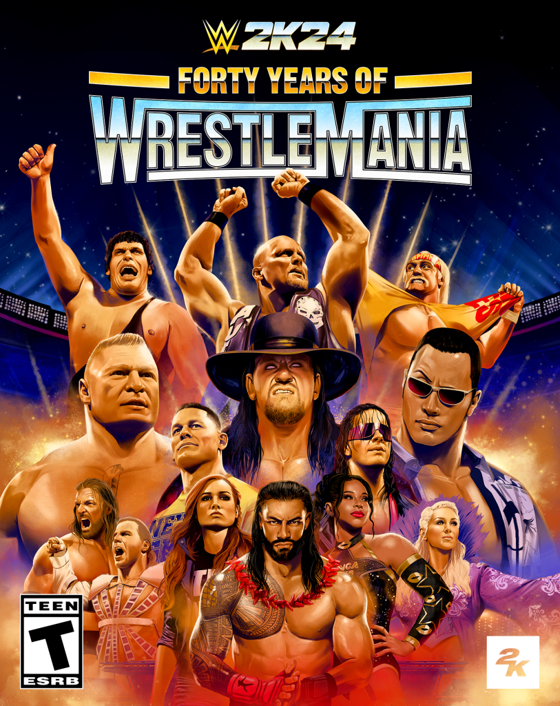 WWE 2K24 Forty Years of WrestleMania Cover Art