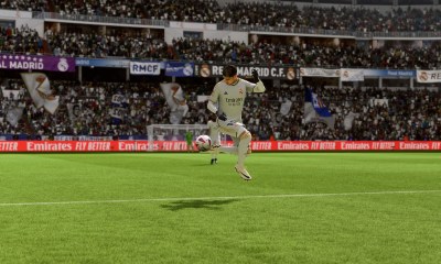 Valverde performing a Rainbow Flick in the Santiago Bernabeu stadium for Real Madrid