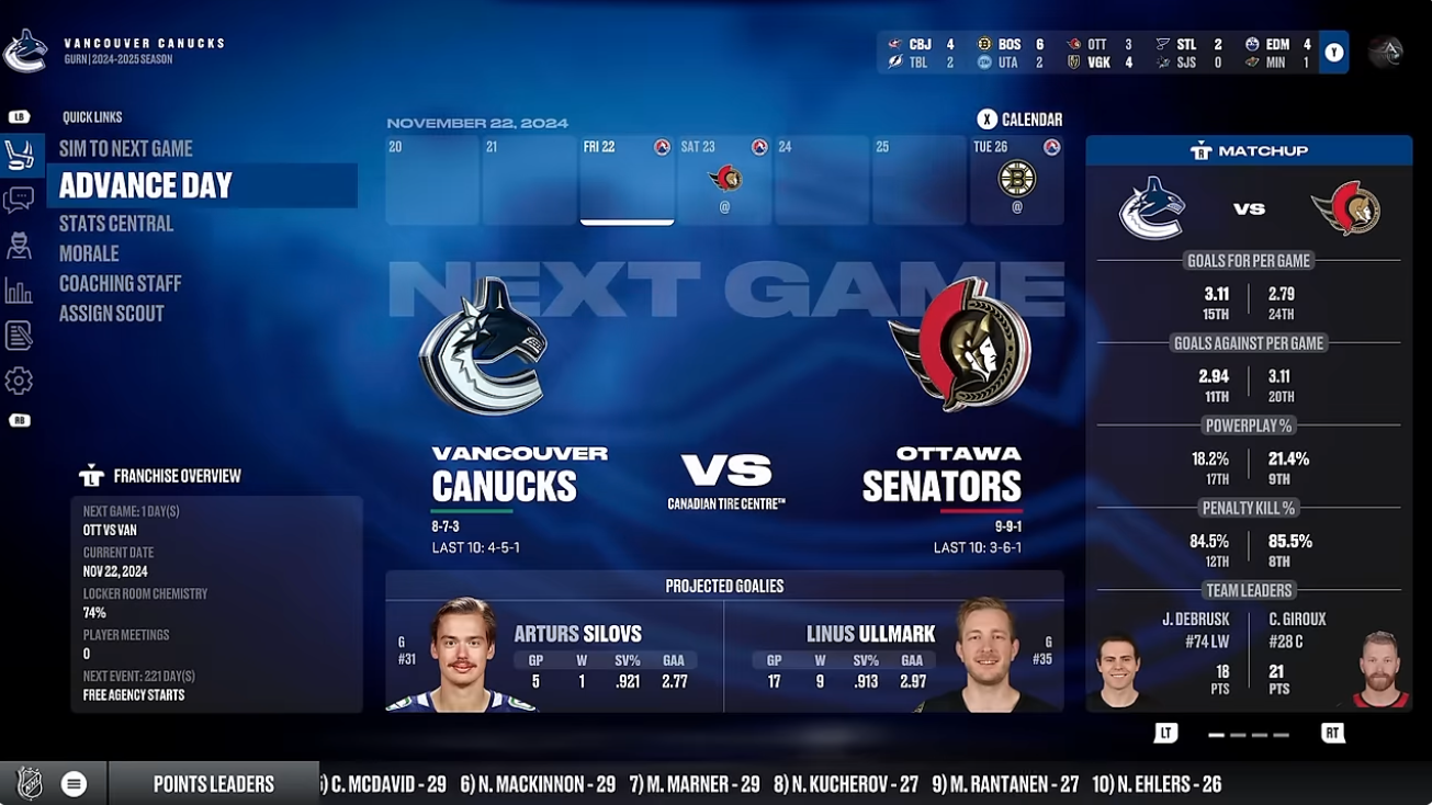 nhl 25 franchise mode