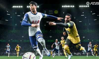 Heung-Min Son running with the ball in EA FC 25.